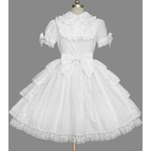White Sissy baby maid mini dress Cosplay dress CD/TV Tailor-made