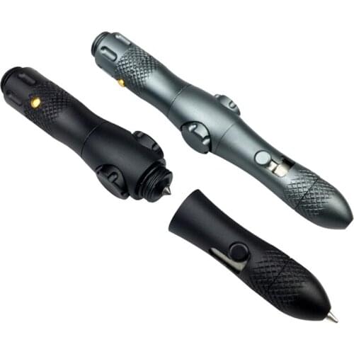 Upgraded Version Multi-function Self Defense Tactical Pen Fidget Spinner Emergency Glass Breaker Outdoor Survival EDC Tool