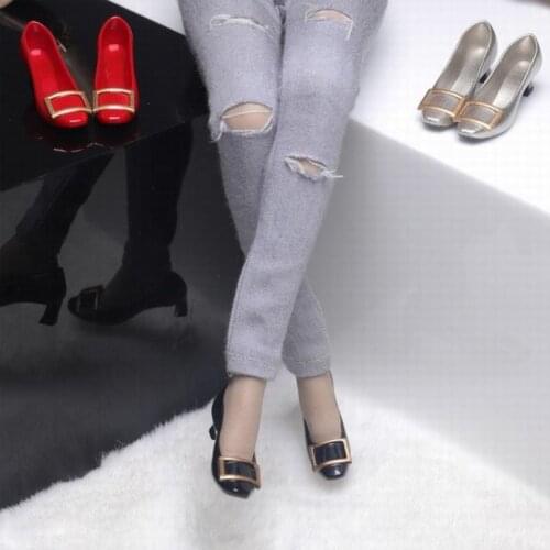 1/6th Fashion ACN006 Mid-heel Shoes Elegant Female 3 Colors Shoes For 12inch Doll Action Accessories