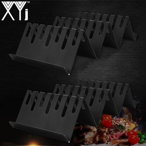 Kitchen Knife Organization Drawer Holder W Shape 2PCS Set Stainless Steel Black Knife Block Stand Save Space Cooking Tools