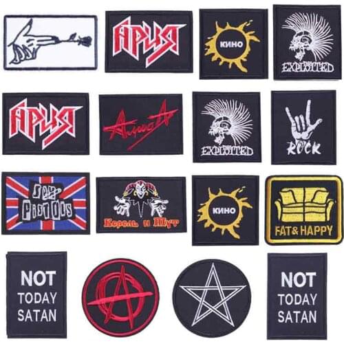 Punk Skull Patch Badge Stickers For Clothes With Iron On Patches For Clothing Backpack DIY Decal For Jeans Apply For Handicrafts