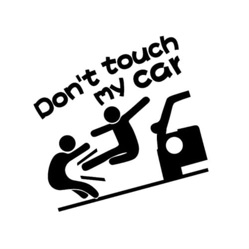 Don't Touch My Car Car Stickers Reflective Personality Body Stickers Glue Sticker Oem Window PVC 15 Not Packaged Changsen