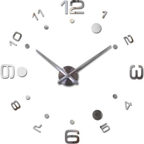 New Wall Clock Brief Design diy Acrylic Clocks Horloge acrylic Quartz Watch Stickers Brief Living Room Decorative paintings