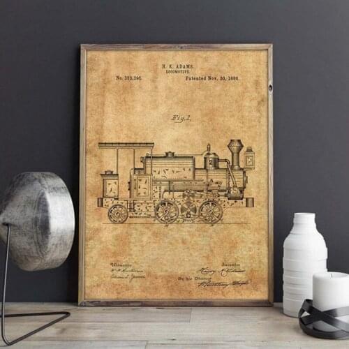 Train Engineer Patent,Locomotive artwork,wall art,Vehicle poster, room decor, print,blueprint, gift idea,wall Decorations