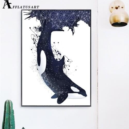 Cartoon Whale Animal Nordic Posters And Prints Wall Art Canvas Painting Wall Picture For Kids Room Boy Girl Room Wall Decor