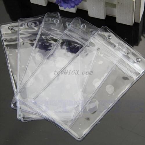 5 Pcs Unisex Popular transparent Clear PVC Plastic Badge Work Exhibition ID Name Waterproof Card Holders