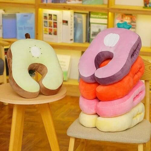 Nap Pillow Soft Birthday Gift Plush Cartoon Fruit Pattern Doll Decorative Pillow Practical Cute Cushions Student Supplies