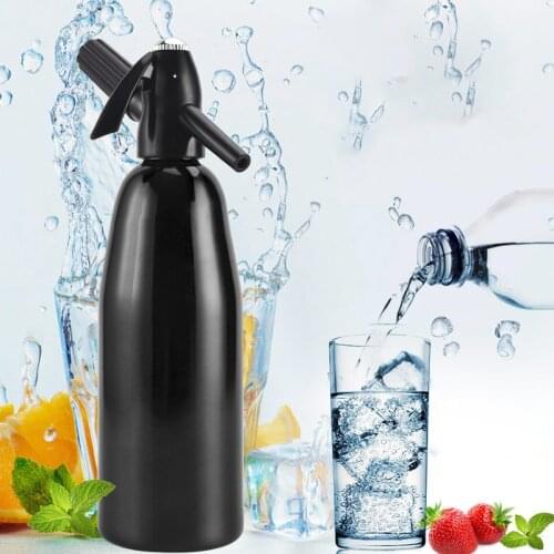 Manual 1L Soda Siphon CO2 Dispenser WATER Bubble Generator Cool Drink Cocktail Soda Machine Aluminum Bar DIY Soda Maker