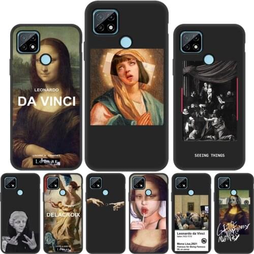 Realme C3 Case Mona Lisa Art David Phone Case For OPPO Realme C21 C3 C12 C25 X7 X50 Pro XT V13 V5 C11 C15 C2 AK1 Silicone Cover