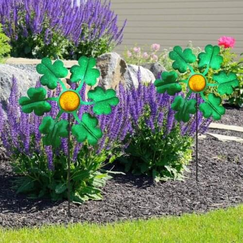 Wrought Iron Garden Windmill rainbow Wind Spinner Outdoor Garden Yard Lawn Home Decoration Insert ground decor Windmill