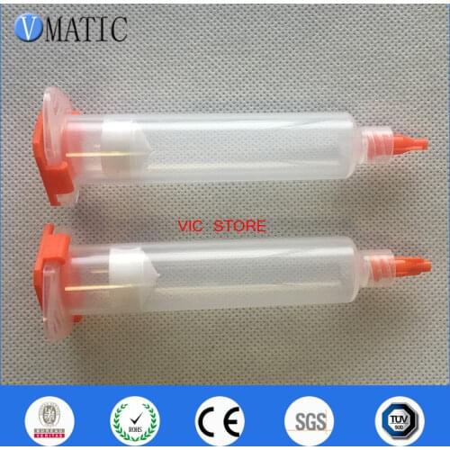 High Quality 55cc/ml US Style Dispensing Dispenser Pneumatic Syringe With Tip Cap Stopper & End Cap/Cover & Piston