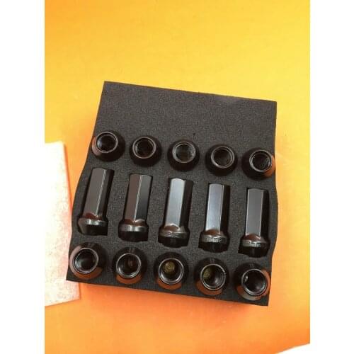 VOLK RAY$S LUG NUT 45MM WHEELS LOCK SET 20 12X1.5 ACORN RIM BLACK fit HONDA NISSAN