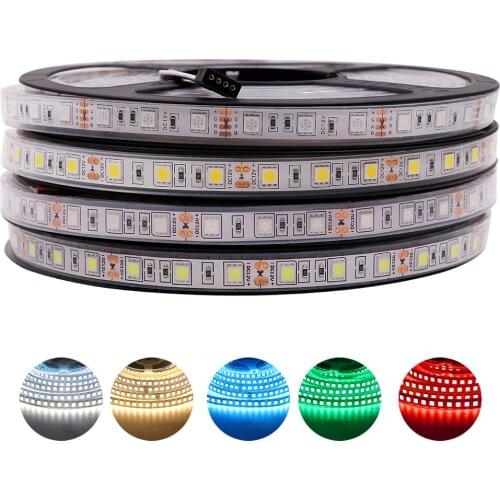 DC 12V LED Strip 5050 2835 5054 RGB LED Light Strip Waterproof Flexible Tape LED Light Lamp 5m/lot