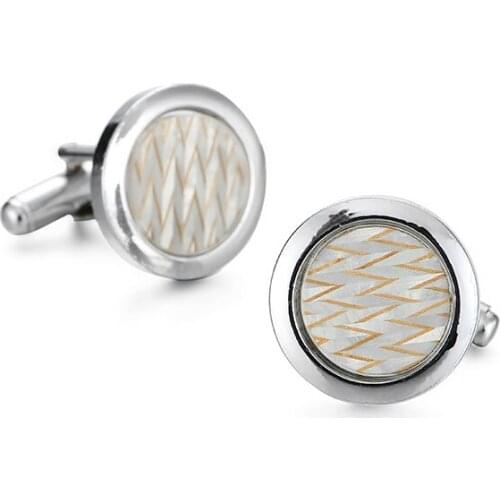 2018 Handcraft Jewelry Cufflink Shirt For Men Brand Cuff Buttons Cuff In From Wedding Glass High Quality round Custom Cufflinks