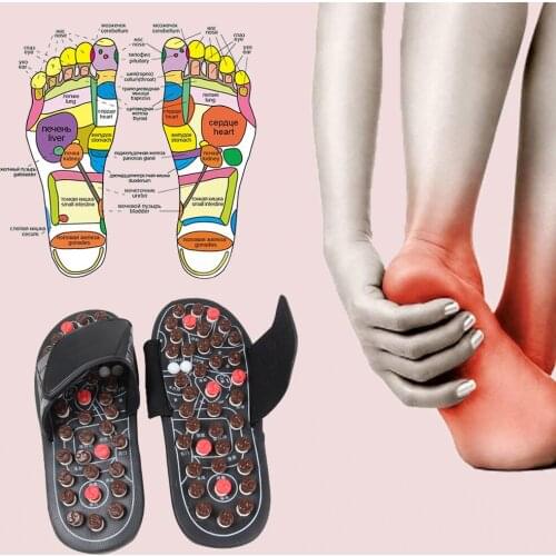 2021 New Foot Massage Slippers Reflexology Feet Elderly Healthy Care Product Massager Shoes Acupoint Massage Slippers Feet Care