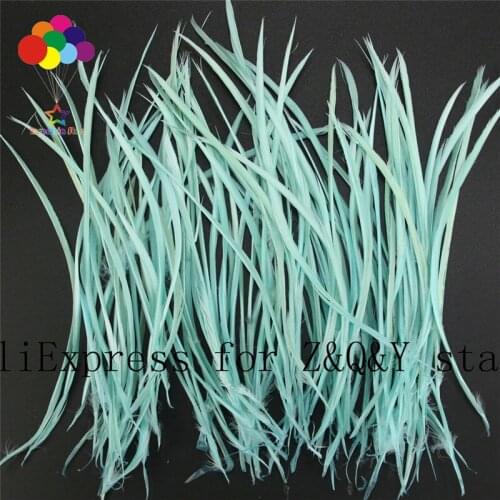 50-200 goose monofilament feather 15-20CM dyed light blue DIY craft accessories feather