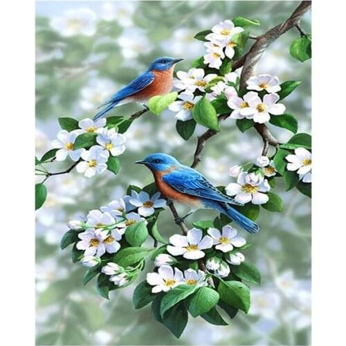5d flower birds diamond mosaic full square embroidery painting rhinestone wall sticker decor diamond art needlework handcraft