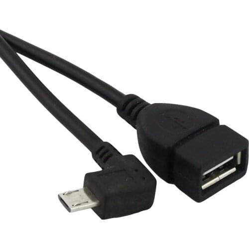 5x Micro 5 pin Male Right Angle to USB 2.0 A Female Host OTG Data Adapter Cable Cord 12cm