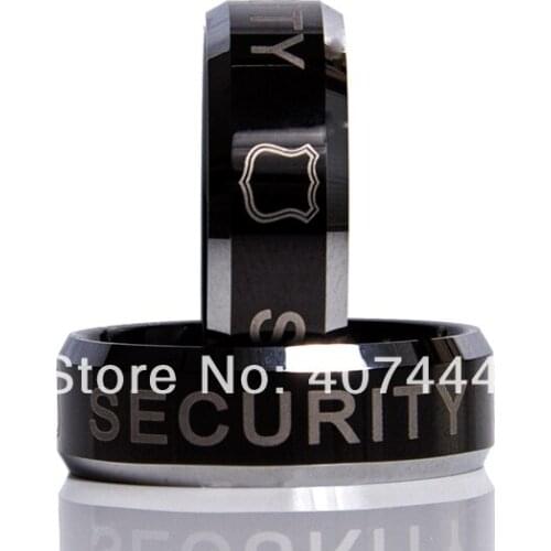 Free Shipping USA UK Canada Russia Brazil New Hot Sales 8MM Black Two Tone Security Mens Fashion Tungsten Carbide Wedding Ring