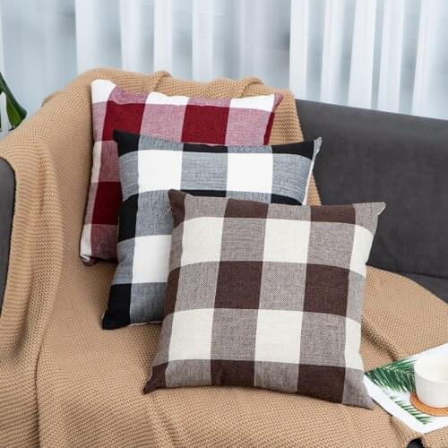 Home decor Plaid cushion cover Pillow cover decorative Plaids and covers nordic Cushion cover square
