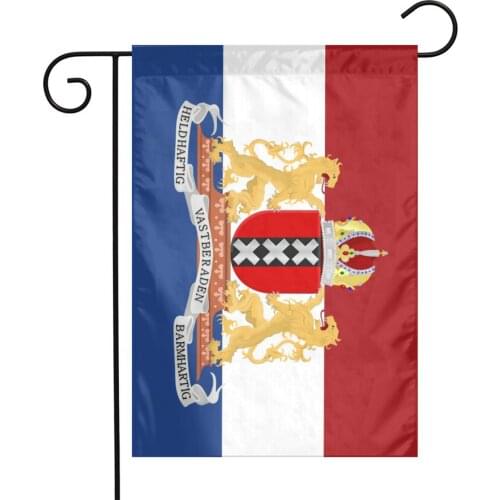 Holland The Netherlands Amsterdam City Coat Of Arms 12*18in Garden Flag