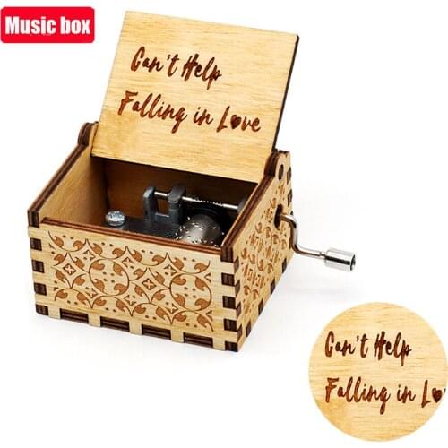 HOT Hand Craft la la land Can't Help Falling In Love Hand Crank Music Box caja musical Queen Bohemian Rhapsody Christmas gift