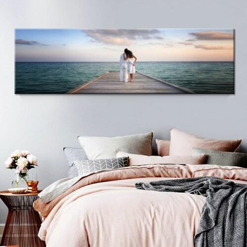Seascape Blue Sky Sea landscape Clouds Canvas Painting Poster Print HD Modern Wall Art Pictures For Living Room Home Decoration