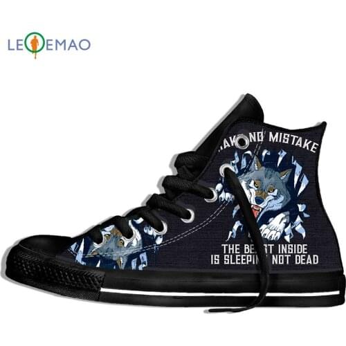 Walking Canvas Boots Shoes Breathable Wolf Mens Harajuku Hot Drop Ship Wearable Comfort Sport Shoes Classic Sneakers