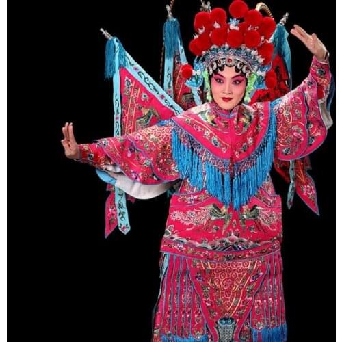 Peking Beijing Opera costume Yue Opera costume stage performance Wudan Dao Ma Dan Mu Guiying crepe hook girl lean female armor