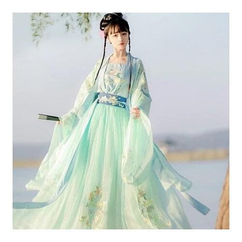 Hanfu Women Chinese Traditional Hanfu Dress Tang Suit Vintage Ancient Dance Costume Female Carnival Halloween Cosplay Costume