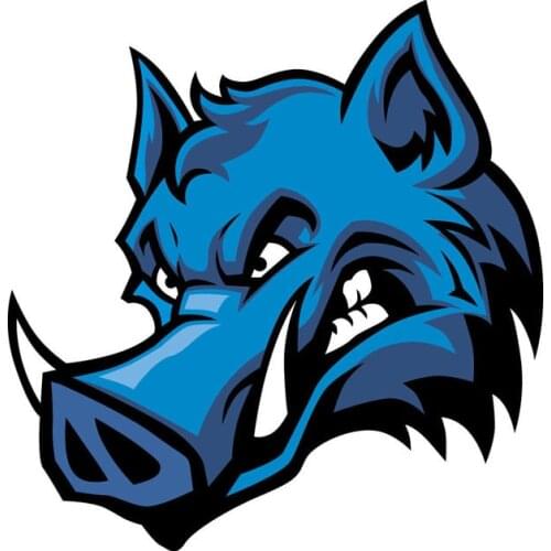 Hot Sell Creative Cartoon Warthog Head Animal Body Car Sticker Motorcycle Stickers Vinyl Decals Anti-UV PVC 14.2cm X 13.8cm