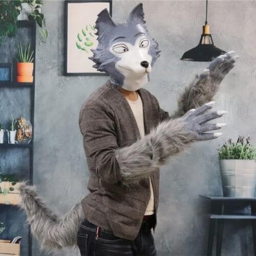 Werewolf Masks Animal Wolf Realistic Cosplay Latex Masques Halloween Costumes Accesories Carnival Headgear Party Props