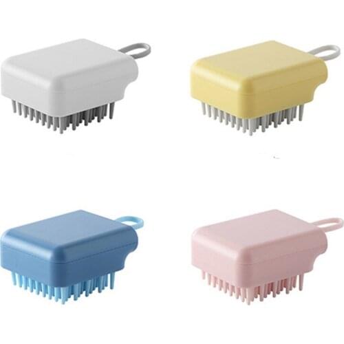 Tiger Dog Pet Cat Dogs Shampoo Massage Bath Brush Comb Grooming Scrubber Brush for Bathing Short Hair Removal Soft Silicone Brus