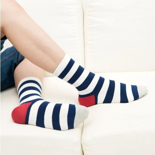 Spring New Products Cotton Mens Socks Striped Trendy Socks In-tube Socks Mens Socks Wholesale Socks Mens Socks Stockings