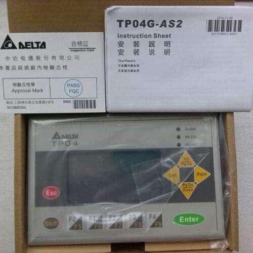 Original Delta TP series PLC text all-in-one 3" STN LCD single color TP04G-AS2 COM2:RS485/422 display Built-in PLC