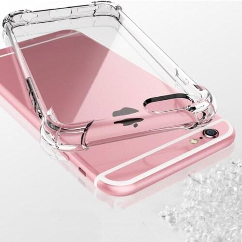 Funda Transparent Shockproof Silicone Case For iPhone 11 Pro X XS Max XR 6 5 S 7 8 SE 2 2020 Plus Case 360 Clear TPU Cover