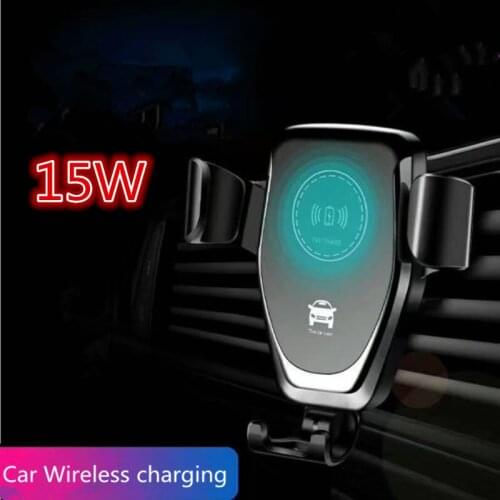 Qi10W Fast Car Wireless Charger Air Conditioning Vent Electric Wireless Charging Phone Holder For Android Phone and Samsung