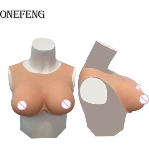 Realistic Fake Boobs Bodysuit Artificial Silicone Breast Form Tetas Pads For Crossdresser Sissyboy Shemale Trandsgender Travesti