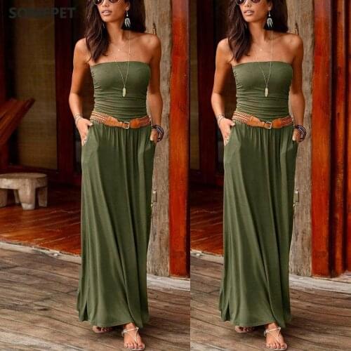Somepet Solid Summer Dresses