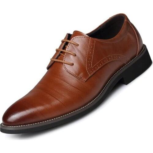 Large Size 38 48 Leather Concise Men Business Dress Pointy Black Shoes Breathable Formal Wedding Basic Shoes Male 2019 loafers