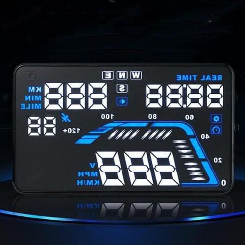 Universal 5.5 inch HD Q7 car head up display with GPS Windshield Projector Overspeed Warning Multi-color Auto HUD display