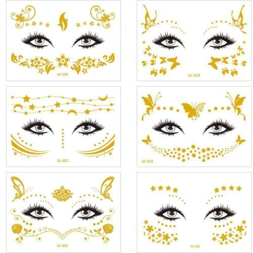 15x10.5cm Waterproof hot metal Carnival Party European and American popular freckle face sticker