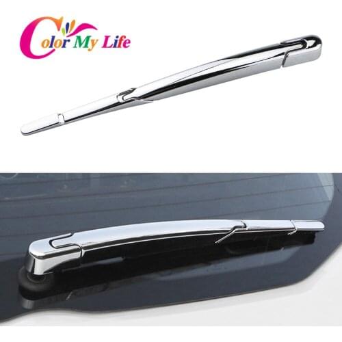 Color My Life 4Pcs/Set ABS Chrome Fit for Nissan Kicks 2016 - 2021 Rear Windows Wiper Protection Cover Sequins Accessories