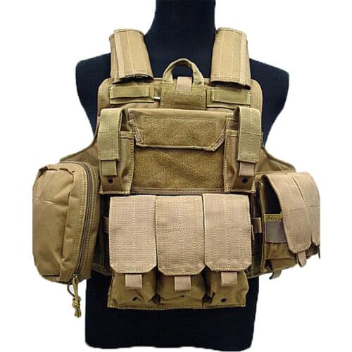 Carrier Strike Vests Hunting Clothes Gear Tactical Vest Molle Airsoft Combat Vest W/Magazine Pouch Releasable Armor Plate