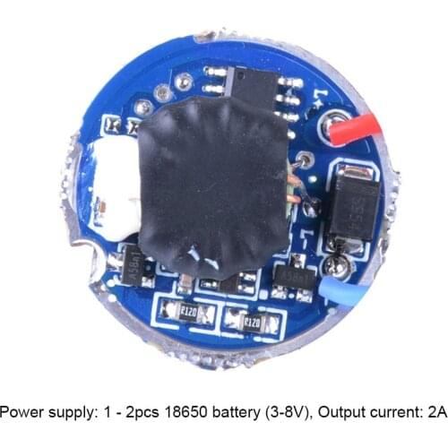 25MM 3V-8V 2A Flashlight DIY Repair Driver Board Circuit Drive Board for XM-L T6 U2 L2 XPL LED 18650 26650 battery Torch lamp