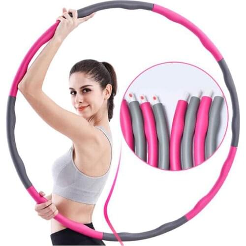 8 Knots Sport Hoop Yoga Fitness Home Fitness Equipment Detachable Weighted Foam Exercise Equipment Lose Weight Massage Ring