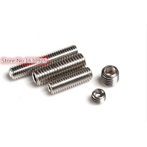 Free Shipping 50pcs/Lot M4x5 mm M4*5 mm 304 Stainless Steel Hex Socket Head Cap Screw Bolts set screws with cup point