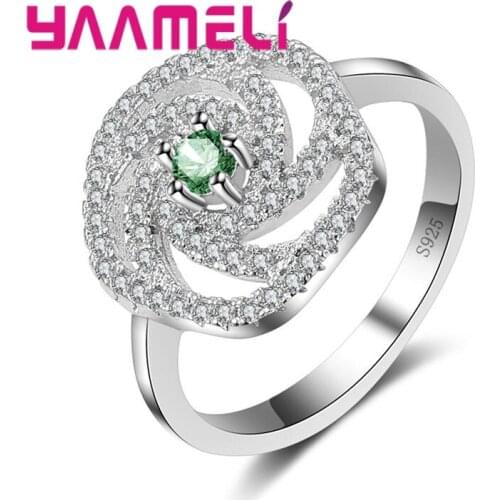 Disc Flower Sleek Luxury Romantic Style Spiral Hollow 925 Sterling Silver Ladies Wedding For Bridesmaid Present