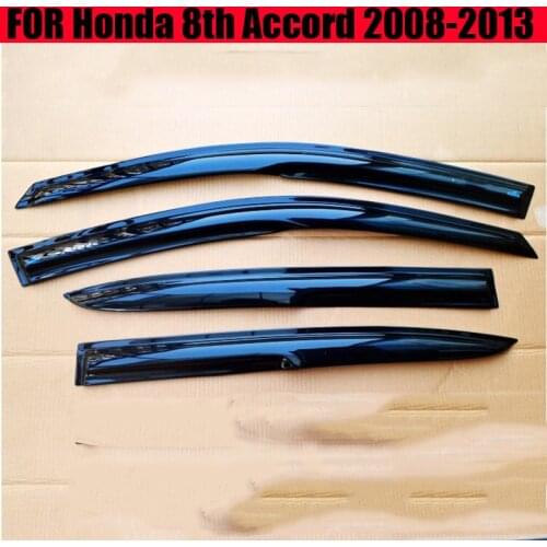 For Honda Accord 8th 2008 2009 2010 2011 2012 2013 4 DOOR Sedan BLACK 3D STYLE WINDOW VISOR SHADE