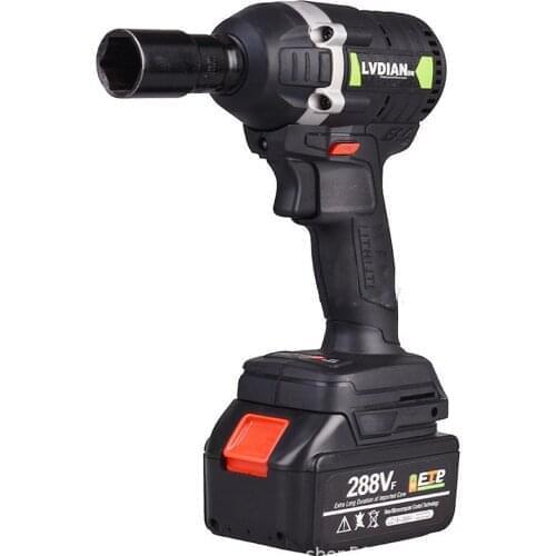 110-240V 630N.m 288VF Cordless Electric Impact Wrench High PowerElectric Wrench Brush 1x Li-ion Battery Power Tools